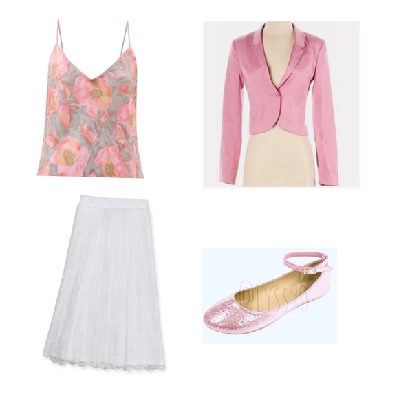 Metallic Pink Ballerina Flats with Rhinestones - Picture 8 of 11